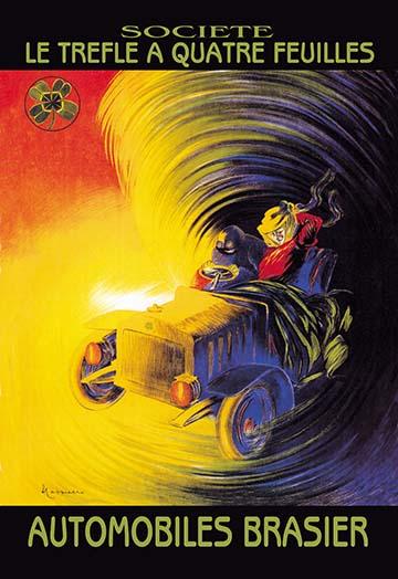 Brasier Automobile Poster Print by Leonetto Cappiello, vibrant vintage art.