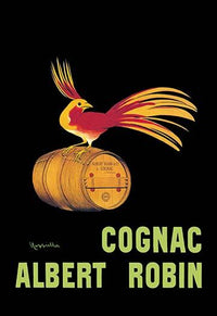 Cognac Advertisement Poster Print by Leonetto Cappiello with vibrant bird design.