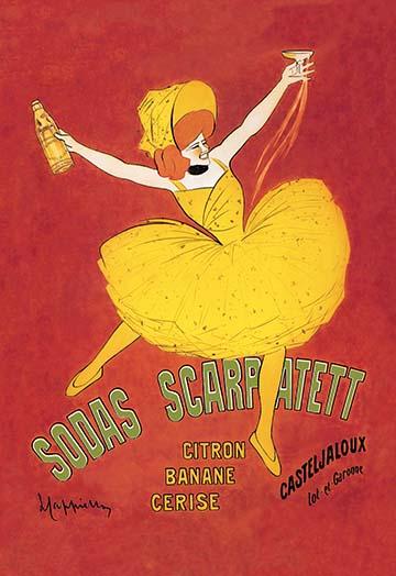 SODAS SCARPATETT Poster Print by Leonetto Cappiello featuring vintage advertisement design.