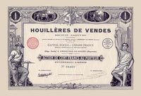 Historical cancelled stock certificate poster print showcasing intricate design and colors.