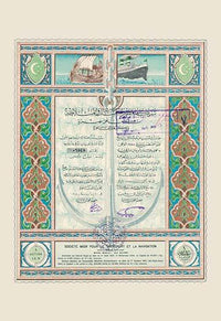 Vintage Stock Certificate Poster Print showcasing historical finance art