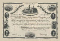 Stock Certificate Poster Print showcasing historical financial elegance.