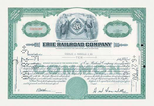 Stock Certificate Poster Print showcasing a historic cancelled certificate.