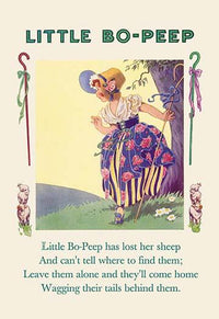 Little Bo Peep Nursery Rhyme Poster Print