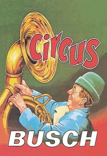 The Circus poster print by Carl Busch showcasing vintage circus life.