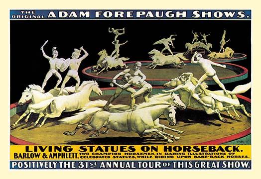 Living Statue Circus Performance Poster Print - 18x24