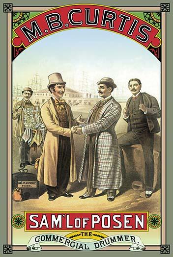 Drummer movie poster print from 1910 by Strobridge - Silent Film Artwork