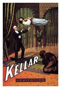 Harry Keller levitation magic poster print featuring famous illusion.