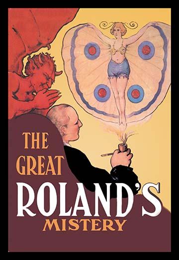 Early Magic Poster for the Magician ROLAND by Strobridge, vibrant vintage print
