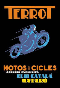 Terrot Motorcycle Advertising Poster Print showcasing vintage motorbike art.