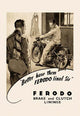 Brake Linings Advertisement Poster Print showcasing vintage industrial art.