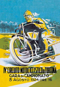 1924 Fourth Circuit Motorcycle Race Poster Print by A.G.