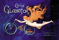 Cycles Gladiator Vintage Poster Print by Georges Massias featuring a classic bicycle design.