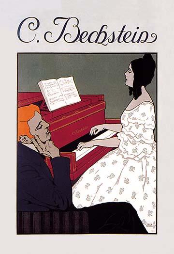C. Bechstein Pianofortefabrik AG Poster Print showcasing the legacy of a renowned piano manufacturer.