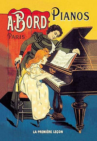 The First Lesson Advertising Poster Print by Eugène Ogé
