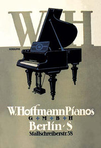 W.Hoffmann Piano Vintage Advertising Poster Print by Karl Schulpig