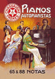 Self-Playing Piano Advertisement Art Print by A. Trub featuring a lady playing the piano.