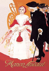 Manon Lescaut opera poster print by Giacomo Puccini, available in multiple sizes.