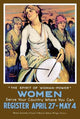 Women's Committee of Council of National Defense Poster Print by Paul Honore, showcasing women supporting the war effort.