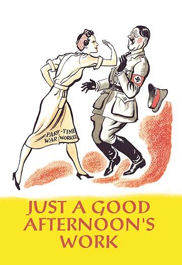 WW2 Women's Work Poster Print showcasing women's contributions in factories
