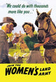 The Women's Land Army poster print featuring Land Girls in action during World War II.