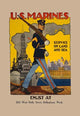 Marine in Dress Uniform Poster Print by Sidney H. Riesenberg, featuring a military figure against a city skyline.