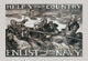Navy Recruitment Poster depicting sailors in a lifeboat by Frank Brangwyn.
