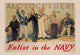 Six Navy Personnel Poster Print by Henry Reuterdahl featuring sailors in various uniforms.