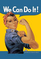 Rosie the Riveter We Can Do It! Poster Print by J. Howard Miller, iconic WWII artwork.