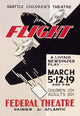 Federal Theatre Project 'Flight' poster print showcasing an airplane from the 1930s.