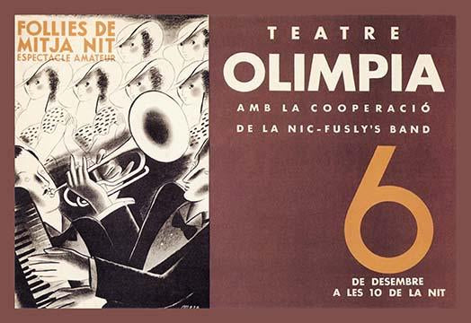 Early Amateur Musician Festival Poster at Olympia Theater by E. Mora