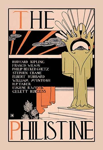 The Philistine Poster Print by Dwight Ripley Collins, vintage literary artwork.