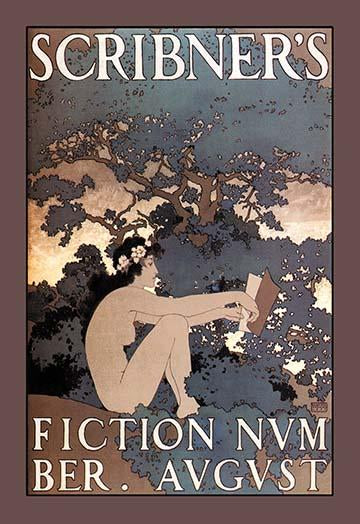 Maxfield Parrish iconic poster print featuring dreamlike landscape and figures.