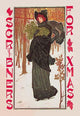 Scribners for Xmas 1895 Poster by Louis John Rhead featuring a woman gathering mistletoe.