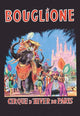 Cirque d'Hiver poster print featuring costumed performers and a giant elephant.