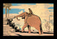 Timber Stacking in Burma 1928 Poster Print featuring a boy guiding an elephant with large trees.