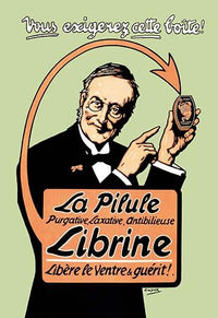 La Pilule Librine vintage advertising poster print by P.E. Cuyck