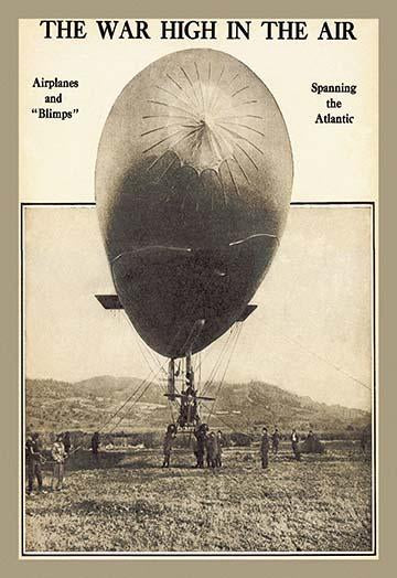 War High in the Air Poster Print showcasing historical first flight with spectators in antique clothing.