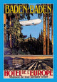 Baden-Baden Hotel de l'Europe Poster Print with Zeppelin view