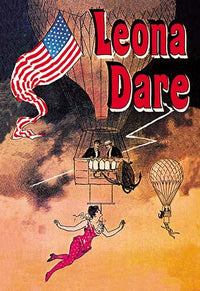 Leona Dare Trapeze Artist Poster Print by Jules Cheret featuring an American flag