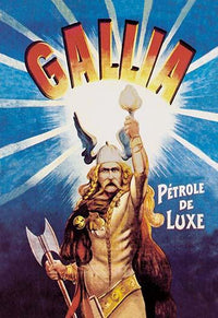 Mid-Gallic Warrior Poster Print with flaming torch illustration