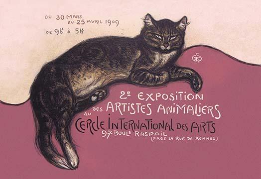 The Winter Cat Poster Print by Theophile Alexandre Steinlen featuring a lone cat.