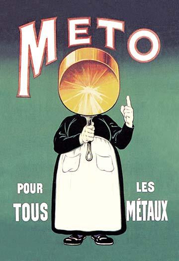Meto for All Metals Poster Print by Eugène Ogé showcasing vintage art style