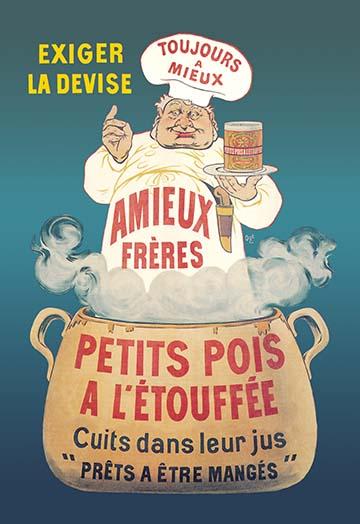 French pea stew advertising poster print by Eugène Ogé.