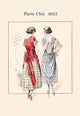 1920s French Fashion Catalog Page Poster Print showcasing vintage women's attire