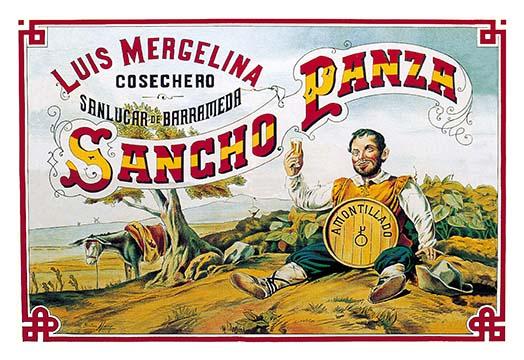 Vino Amontillado Poster Print featuring Sancho Panza from Don Quixote.