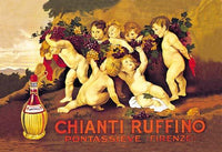 Chianti Wine Poster Print by Leopoldo Metlicovitz featuring Italian winemaking art.
