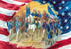 1910 Tuck's postcard print of Washington Taking Command of the Army