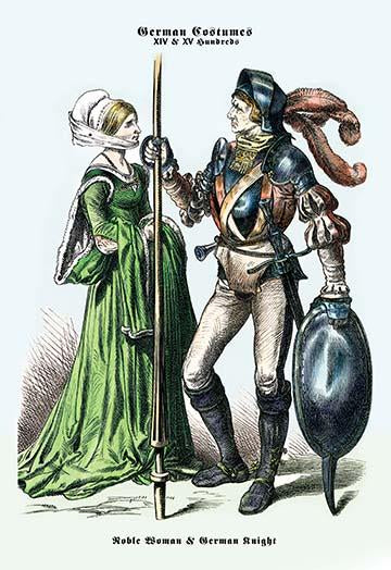 Historical fashion poster print showcasing costume art from 1926 by Elvey.