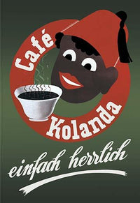 Caf_ Kolanda Einfach Herrlich Poster Print featuring a Turkish man in a fez looking at coffee